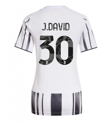 Juventus Jonathan David #30 Hjemmebanetrøje Dame 2025-26 Kortærmet